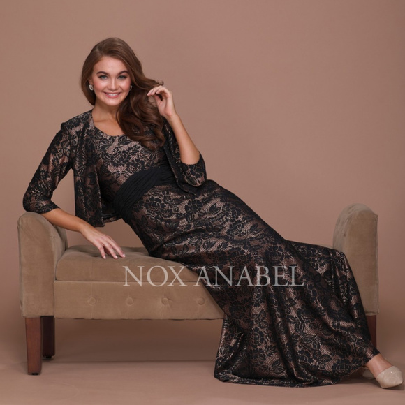 nox anabel Dresses & Skirts - Mother of the Birdes Long Dress with Cape NX5139